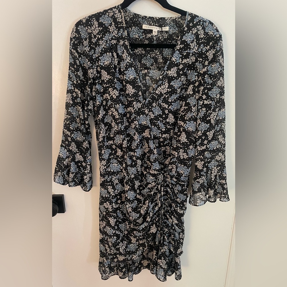 Veronica Beard Floral Ruched Dress